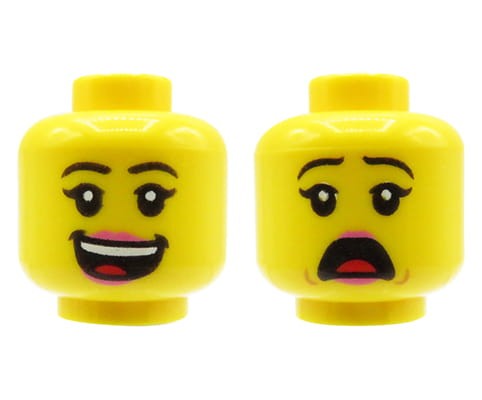 Accéder au produit Tête de figurine LEGO - femme, double face