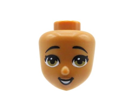 LEGO Friends głowa / główka figurki - brązowe oczy, uśmiech