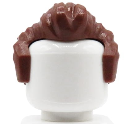 Go to product LEGO minifigure hair - male, brown, swept back