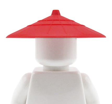 LEGO asian conical hat - red