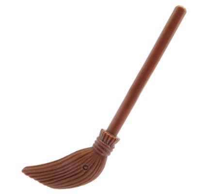 LEGO broom - reddish brown