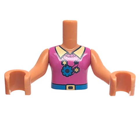 Accéder au produit Mini-torse de poupée LEGO Friends - pull rose, collier