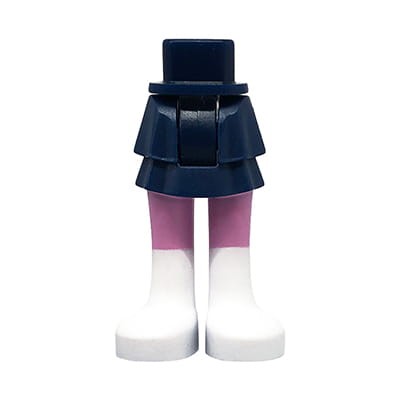 Accéder au produit Jambes de mini-poupée LEGO Friends - jupe bleu foncé, collants, bottes
