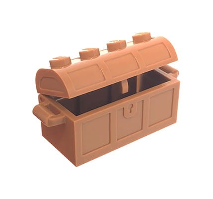 LEGO chest / container - medium nougat