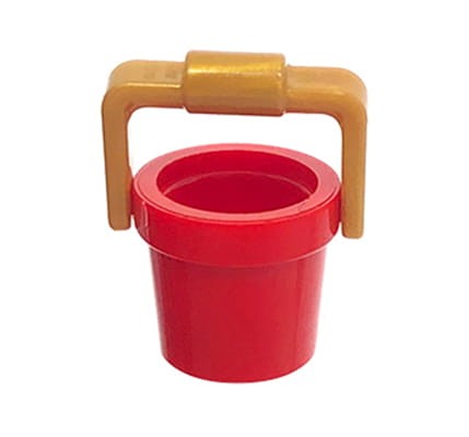 Accéder au produit Seau / seau - rouge, fabriqué à partir de pièces LEGO