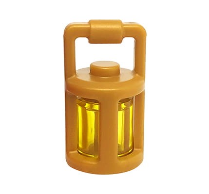 LEGO lamp / lantern - pearl gold