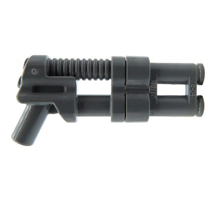 LEGO double-barrel gun / pistol - dark bluish gray