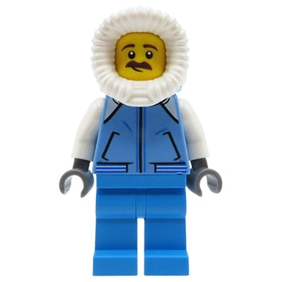 LEGO City - mini figurka Mężczyzna w zimowe ubranie - czapka, kurtka