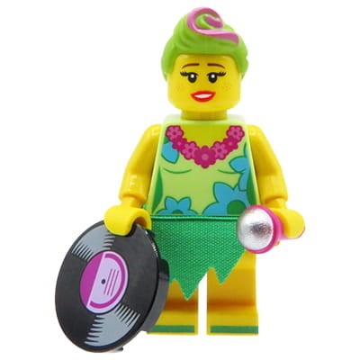 LEGO Minifigures The LEGO Movie 2 - singer Hula Lula with microphone and vinyl record