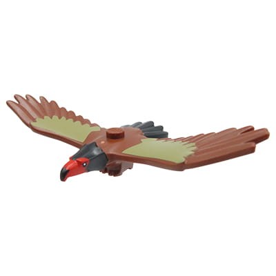 LEGO eagle - outstretched wings, red beak