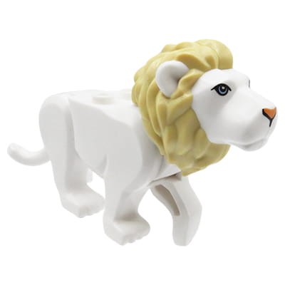 LEGO lew - biały z beżową grzywą