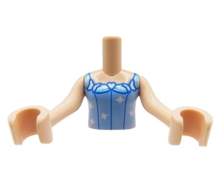 LEGO Friends tors figurki - niebieska bluzka - top z gorsetowym wiązaniem / góra od sukni balowej