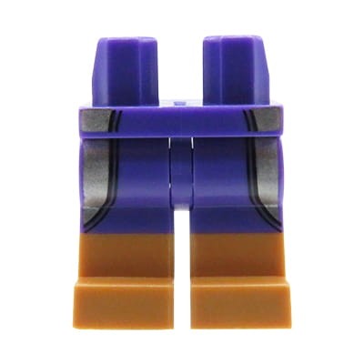 LEGO nogi / nóżki figurki - fioletowe spodnie, brązowe kozaki