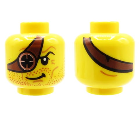 Go to product LEGO minifigure head - man, eyepatch, stubble