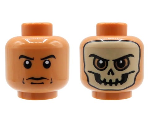 Go to product LEGO minifigure head - man, nougat, skull mask