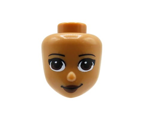Accéder au produit Mini tête de poupée LEGO Friends - yeux marron, lèvres marron