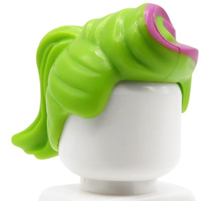 Go to product LEGO minifigure hair - female, lime, ponytail