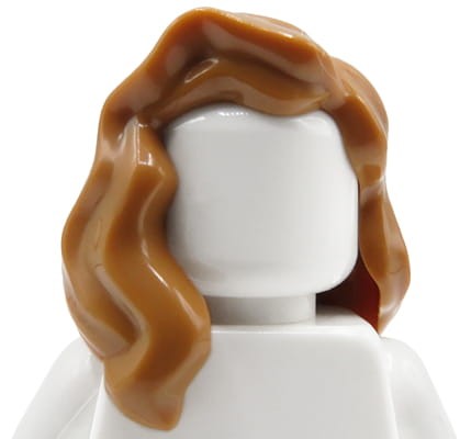Go to product LEGO minifigure hair - female, light brown, long and wavy