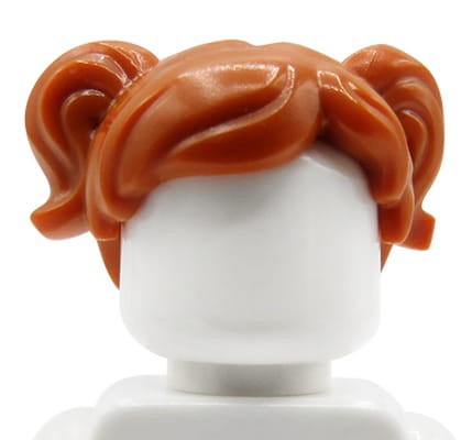 Accéder au produit Cheveux de figurine LEGO - femme, rousse, deux couettes