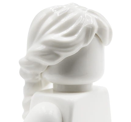 LEGO włosy figurki - damskie, białe, warkocz