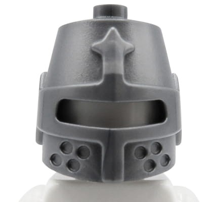 LEGO castle / knight's helmet - flat silver
