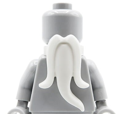 LEGO beard - white, long and fancy