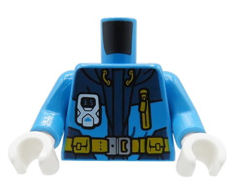 Accéder au produit Torse de figurine LEGO - veste avec capuche et ceinture