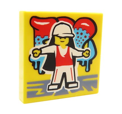 LEGO płyta muzyczna / obraz / plakat - breakdancerka