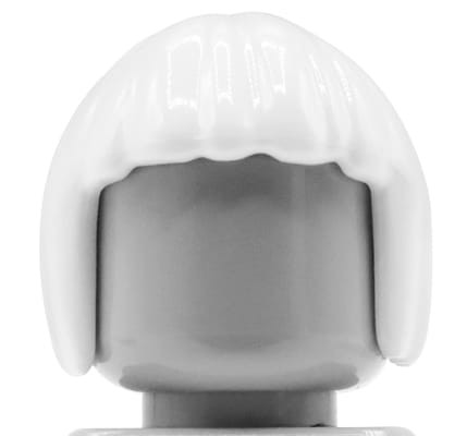 LEGO włosy figurki - damskie, białe, półdługie / bob