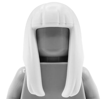 Go to product LEGO minifigure hair - female, white, long with bangs