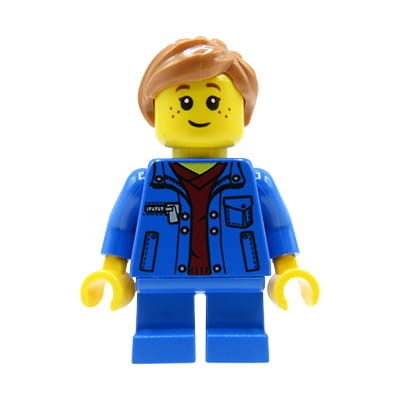 Accéder au produit Figurine LEGO City - Petite fille/Enfant, queue de cheval, taches de rousseur