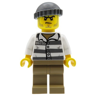 Go to product LEGO City Minifigure - Jail prisoner / thief / robber