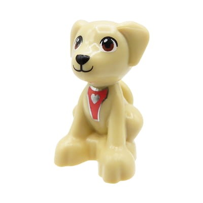 Go to product LEGO Friends little dog / puppy - sitting, tan