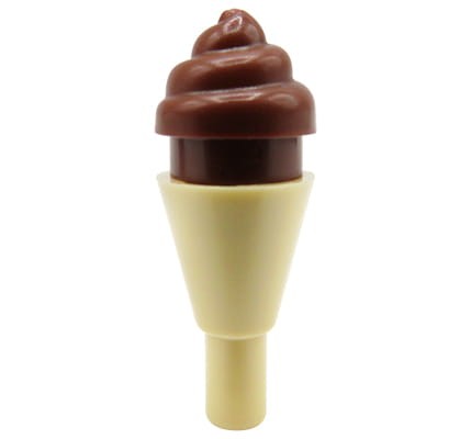 LEGO ice cream in waffle cone - chocolate