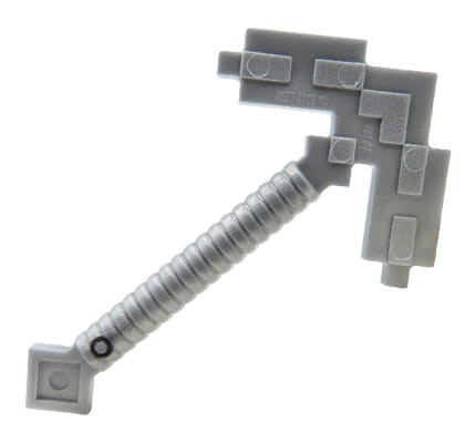 LEGO Minecraft pickaxe - flat silver