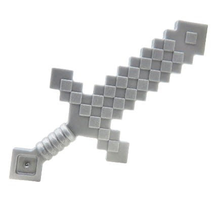 LEGO Minecraft sword - flat silver