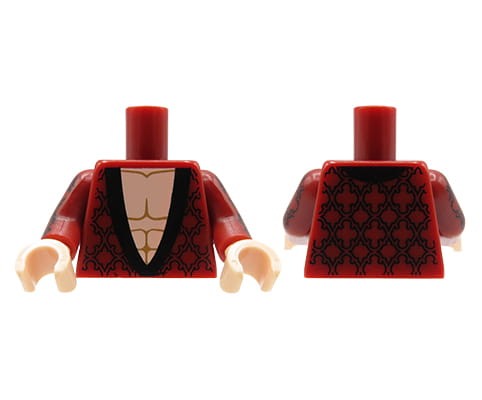 Go to product LEGO minifigure torso - bathrobe / blouse, bare muscular chest 