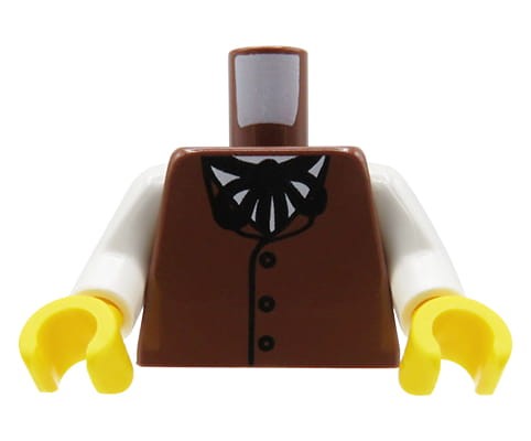 Go to product LEGO minifigure torso - brown vest with buttons
