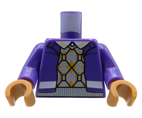 Accéder au produit Torse de figurine LEGO - veste violette, gilet gris, chemise