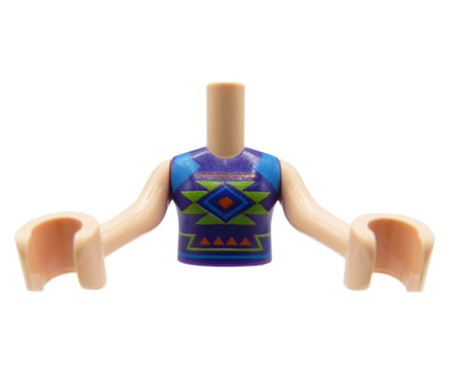 LEGO Friends tors figurki - fioletowa koszulka bez rękawów z kolorowym nadrukiem