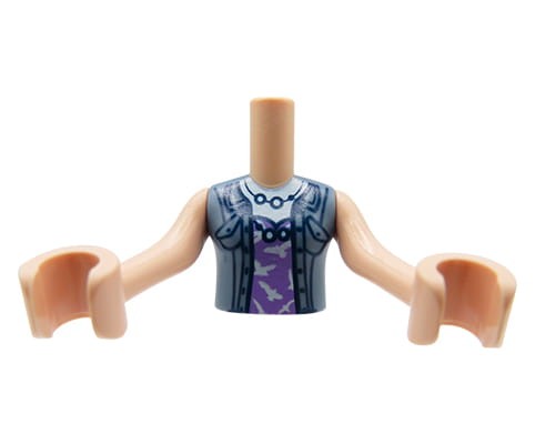Accéder au produit Mini-torse de poupée LEGO Friends : gilet en jean, haut lavande