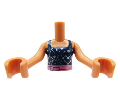 Accéder au produit Mini-torse de poupée LEGO Friends - haut dos nu bleu foncé
