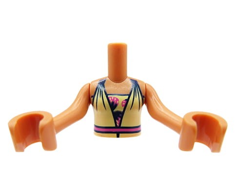 Accéder au produit Mini-torse de poupée LEGO Friends - haut jaune, ceinture rose