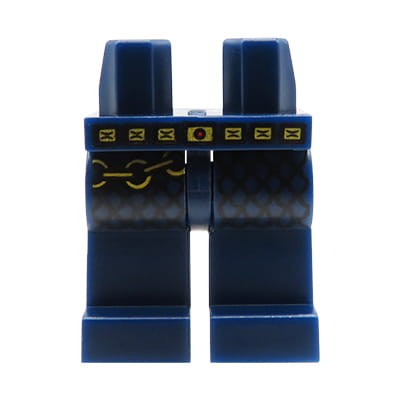 Go to product LEGO minifigure legs - dark blue with gold belt and chain