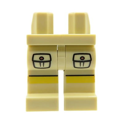 Nogi / nóżki figurki LEGO beżowe spodnie z kieszeniami