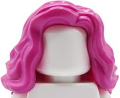 Accéder au produit Cheveux de figurine LEGO - femme, roses, longs, ondulés