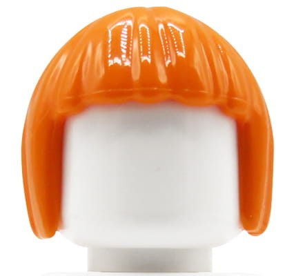 Accéder au produit Cheveux de figurine LEGO - femme, orange, frange, coupe au carré