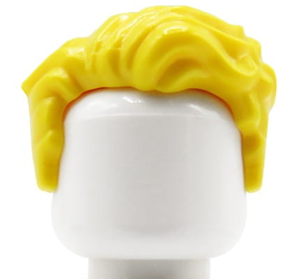 Accéder au produit Cheveux de figurine LEGO - homme, jaune, ondulés