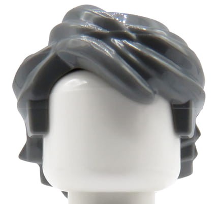 Go to product LEGO minifigure hair - male, gray, tousled