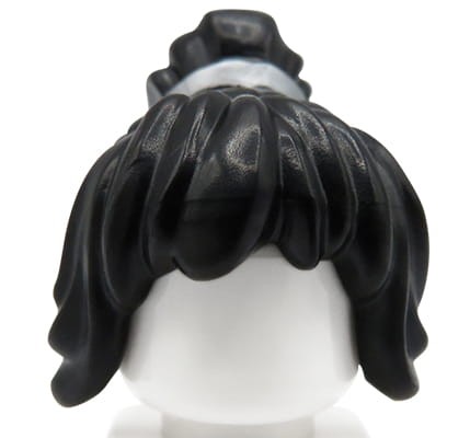 Accéder au produit Cheveux de figurine LEGO - femme, noirs, queue de cheval